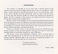 Forward from the Bi-Centenary 1783 - 1983 booklet.